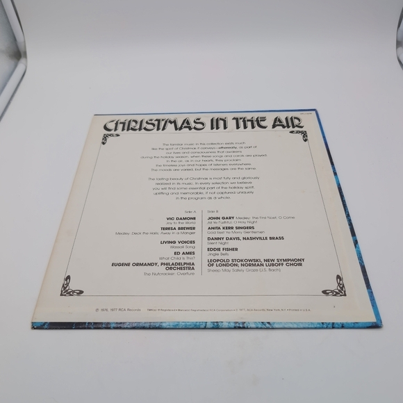 Christmas in the Air Vintage Vinyl Record Vic Damone Eddie Fisher - Picture 3 of 5